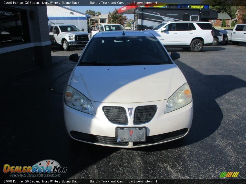 2008 Pontiac G6 Sedan Ivory White / Ebony Black Photo #17