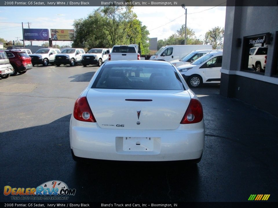 2008 Pontiac G6 Sedan Ivory White / Ebony Black Photo #18
