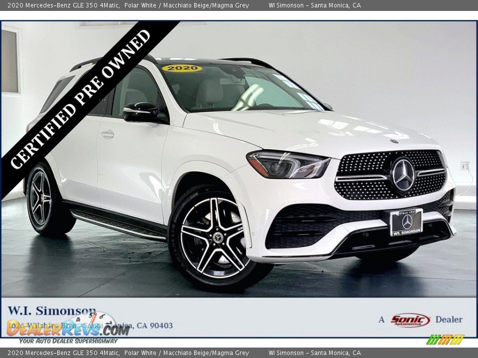 2020 Mercedes-Benz GLE 350 4Matic Polar White / Macchiato Beige/Magma Grey Photo #1