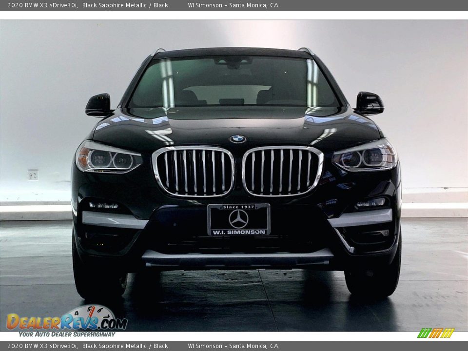 2020 BMW X3 sDrive30i Black Sapphire Metallic / Black Photo #2