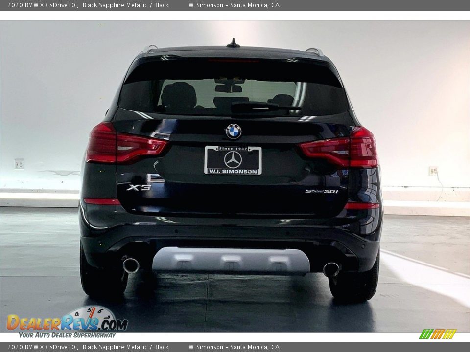 2020 BMW X3 sDrive30i Black Sapphire Metallic / Black Photo #3