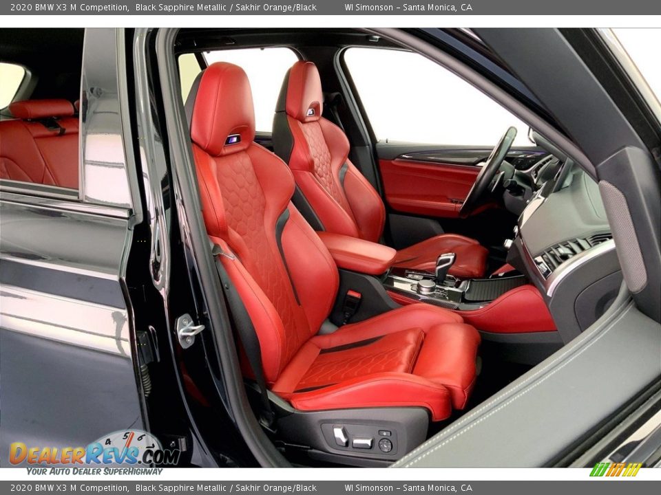 Sakhir Orange/Black Interior - 2020 BMW X3 M Competition Photo #6