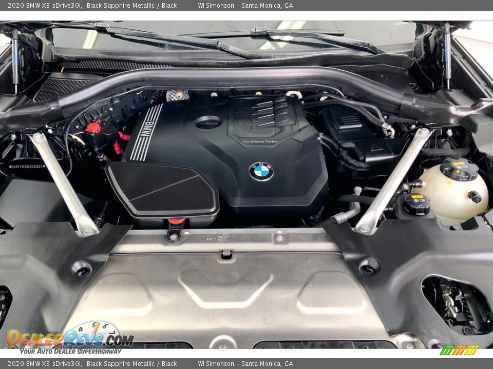 2020 BMW X3 sDrive30i Black Sapphire Metallic / Black Photo #9
