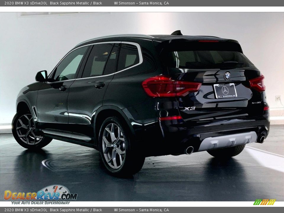 2020 BMW X3 sDrive30i Black Sapphire Metallic / Black Photo #10