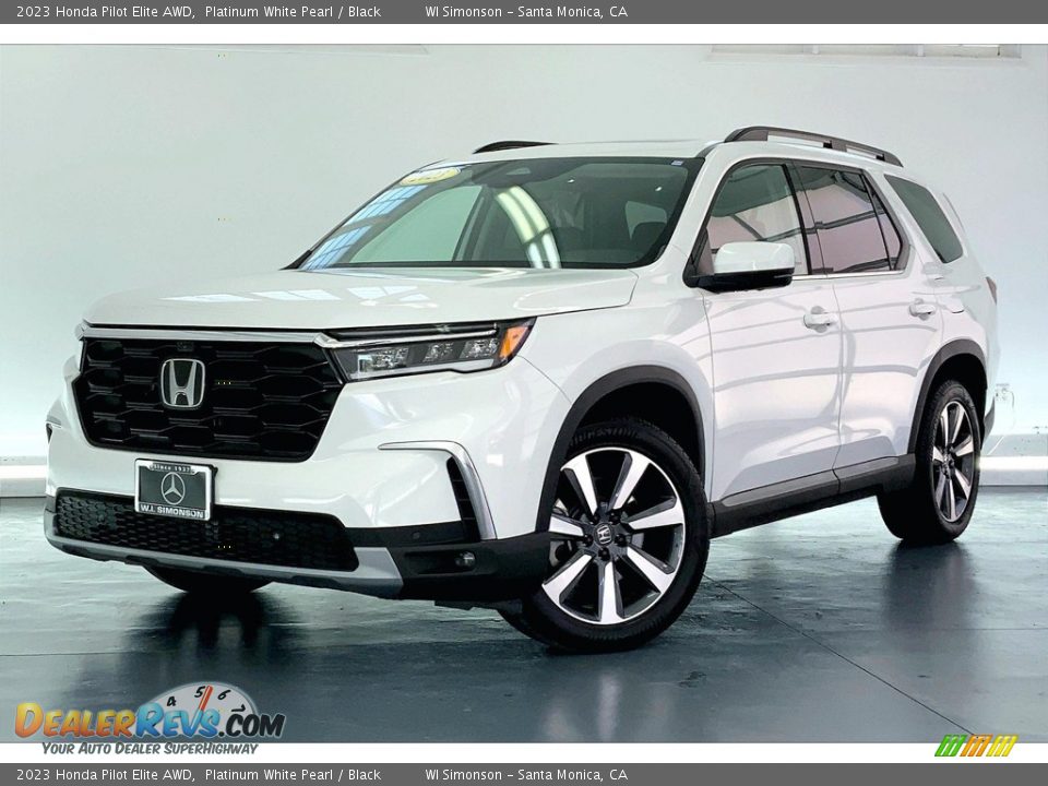 Platinum White Pearl 2023 Honda Pilot Elite AWD Photo #12