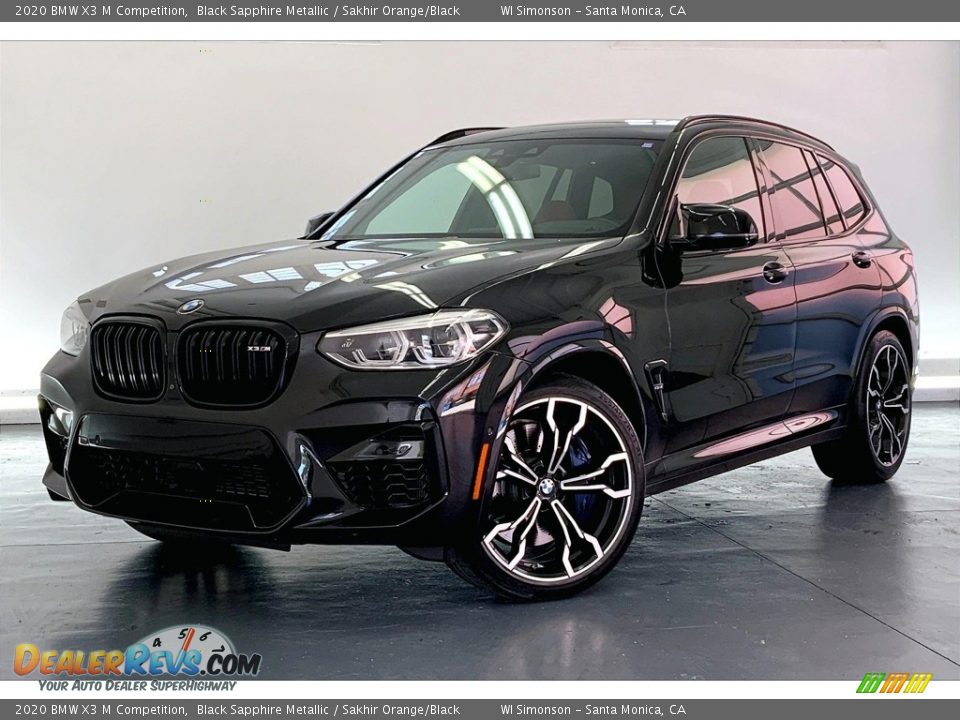 Black Sapphire Metallic 2020 BMW X3 M Competition Photo #12