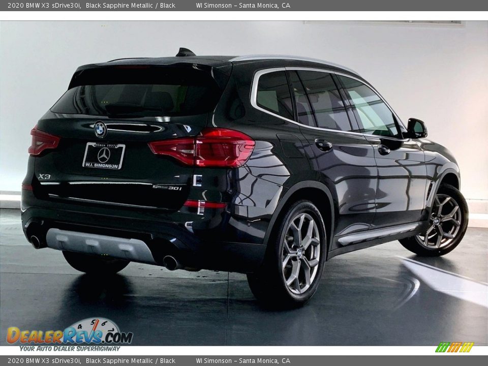 2020 BMW X3 sDrive30i Black Sapphire Metallic / Black Photo #13