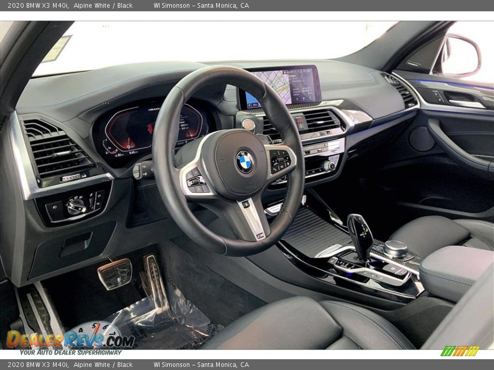 Black Interior - 2020 BMW X3 M40i Photo #14