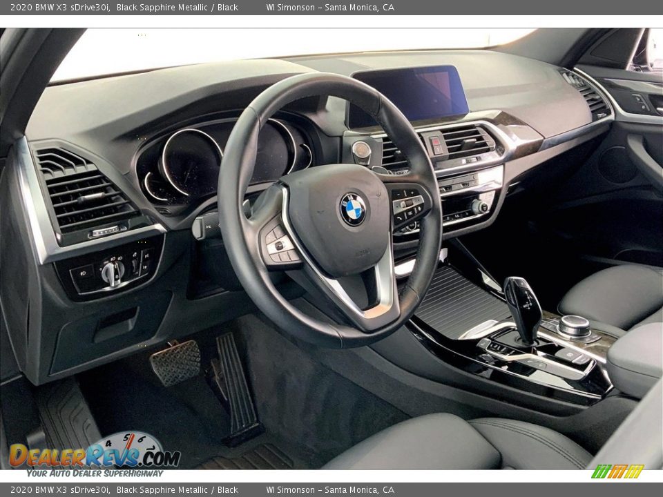 2020 BMW X3 sDrive30i Black Sapphire Metallic / Black Photo #14
