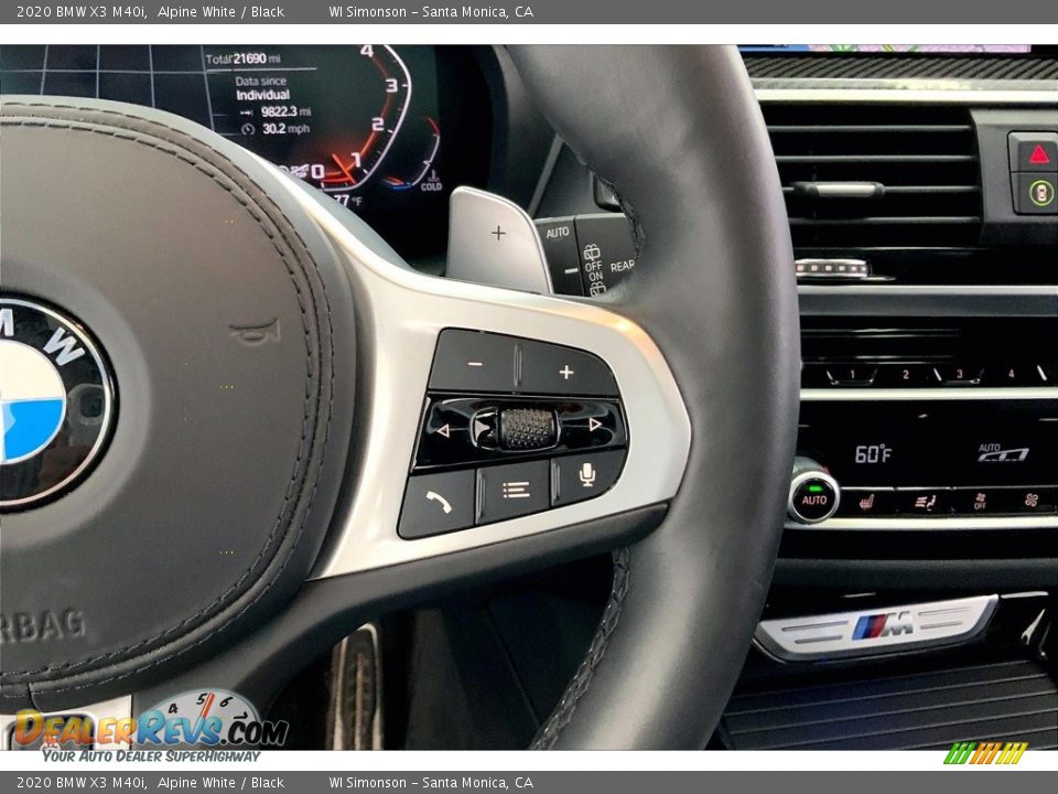 2020 BMW X3 M40i Steering Wheel Photo #22