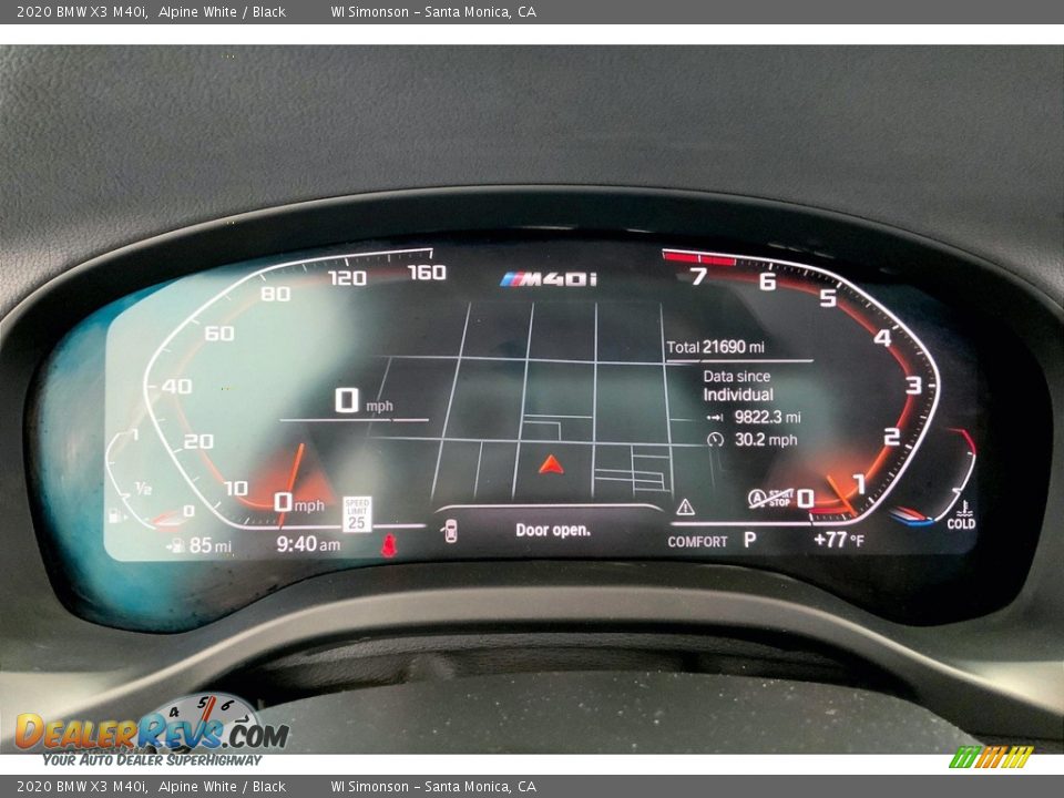 2020 BMW X3 M40i Gauges Photo #23