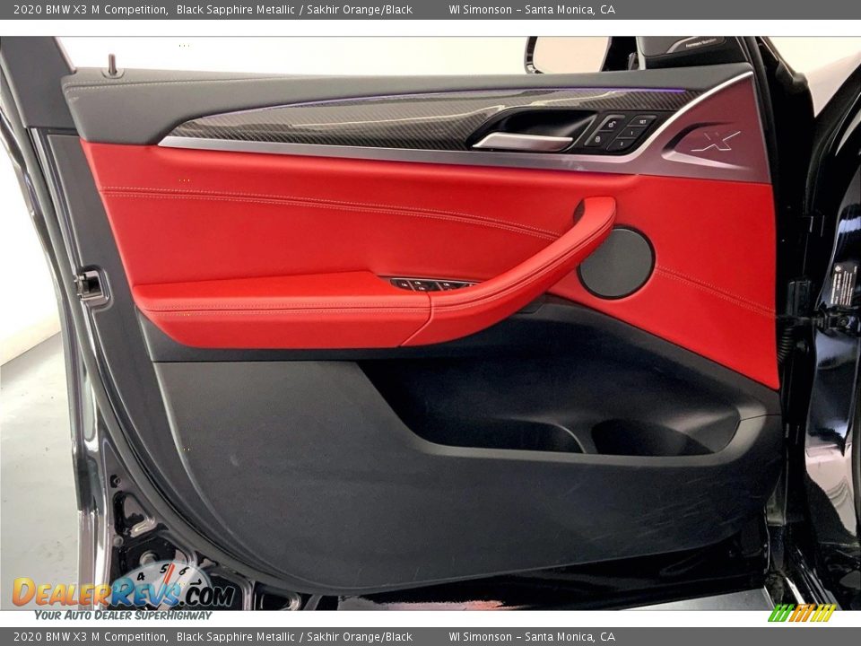 Door Panel of 2020 BMW X3 M Competition Photo #26