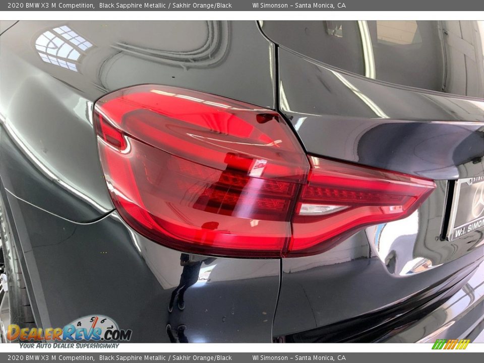 2020 BMW X3 M Competition Black Sapphire Metallic / Sakhir Orange/Black Photo #29