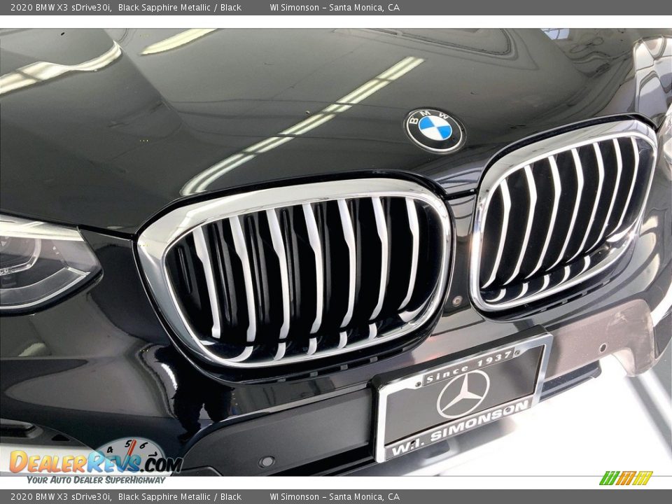 2020 BMW X3 sDrive30i Black Sapphire Metallic / Black Photo #30