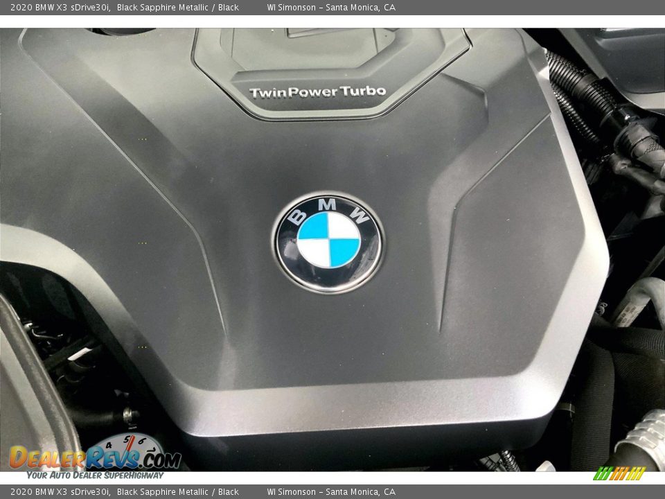2020 BMW X3 sDrive30i Black Sapphire Metallic / Black Photo #32