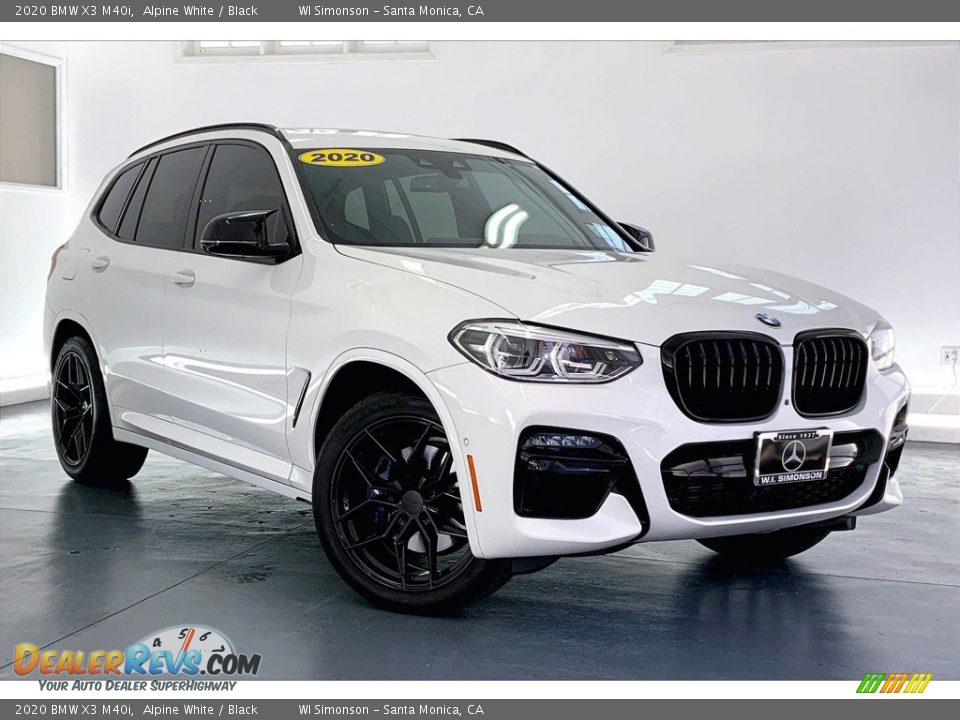 2020 BMW X3 M40i Alpine White / Black Photo #34