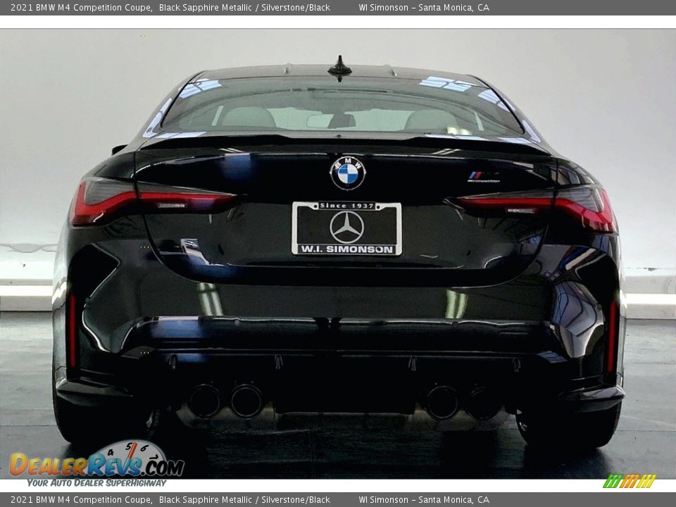 2021 BMW M4 Competition Coupe Black Sapphire Metallic / Silverstone/Black Photo #3