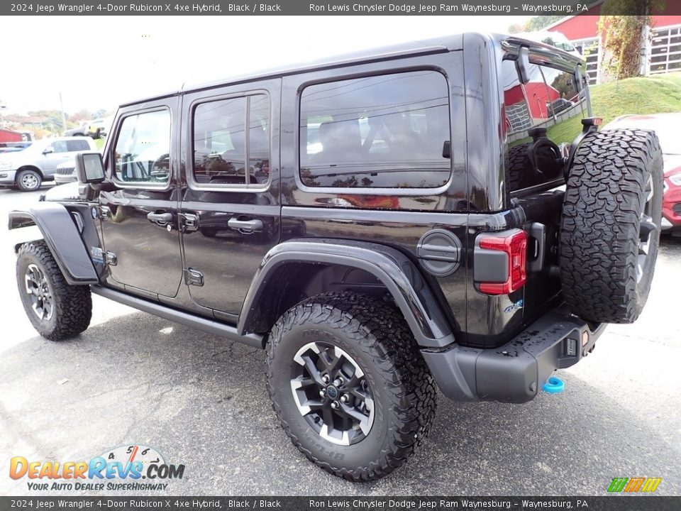 Black 2024 Jeep Wrangler 4-Door Rubicon X 4xe Hybrid Photo #3