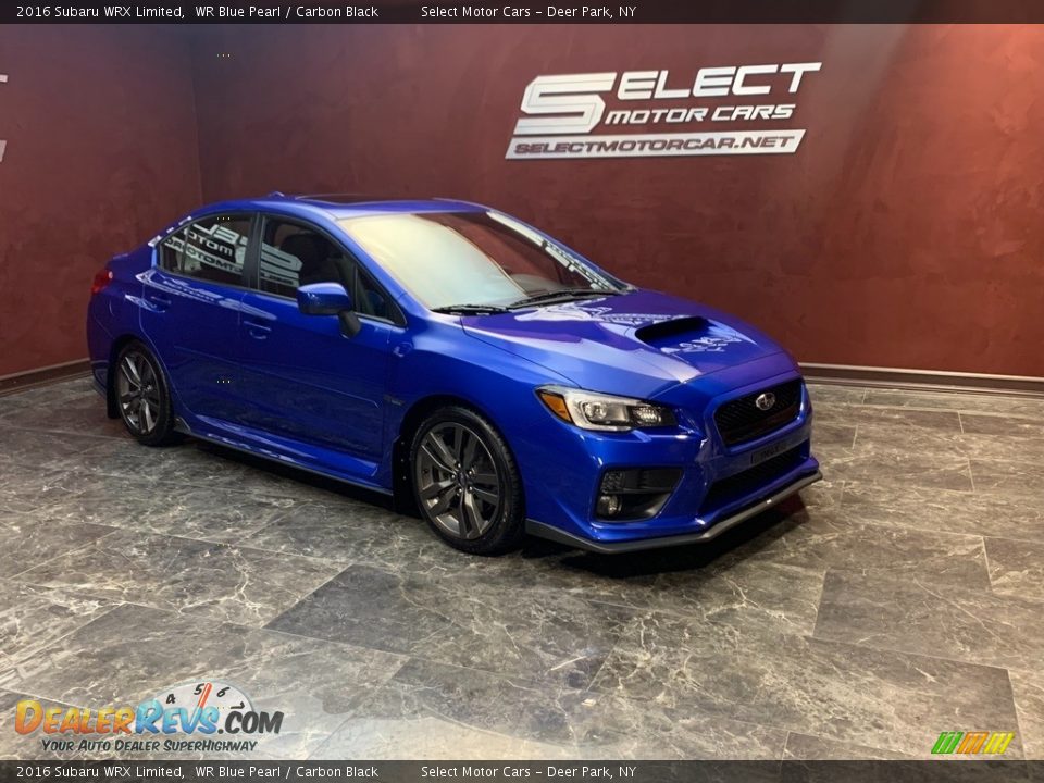 2016 Subaru WRX Limited WR Blue Pearl / Carbon Black Photo #3