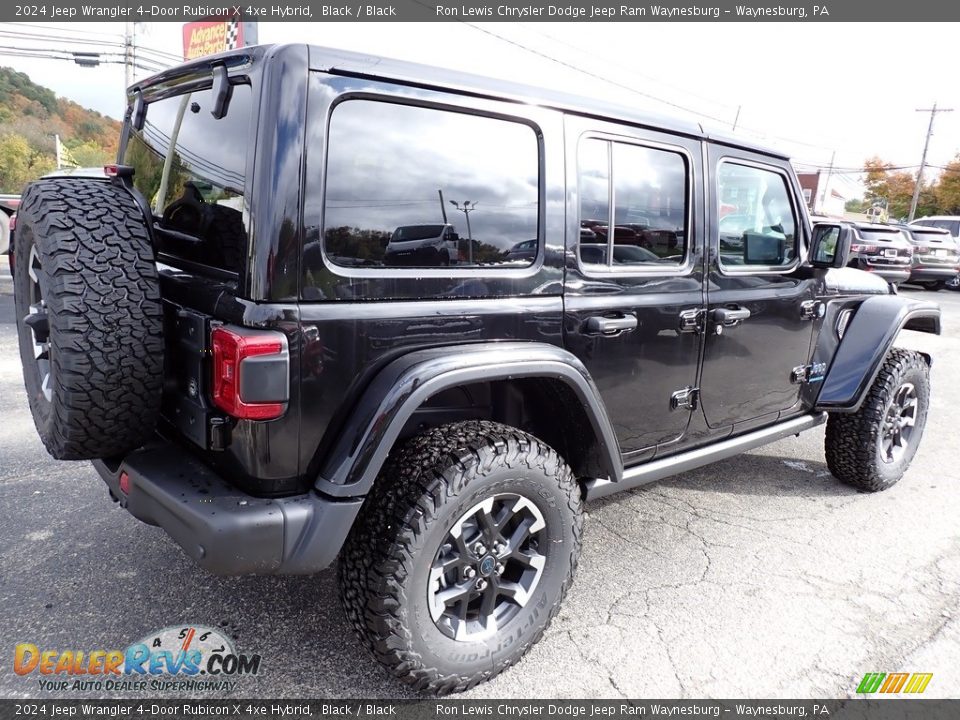 Black 2024 Jeep Wrangler 4-Door Rubicon X 4xe Hybrid Photo #6