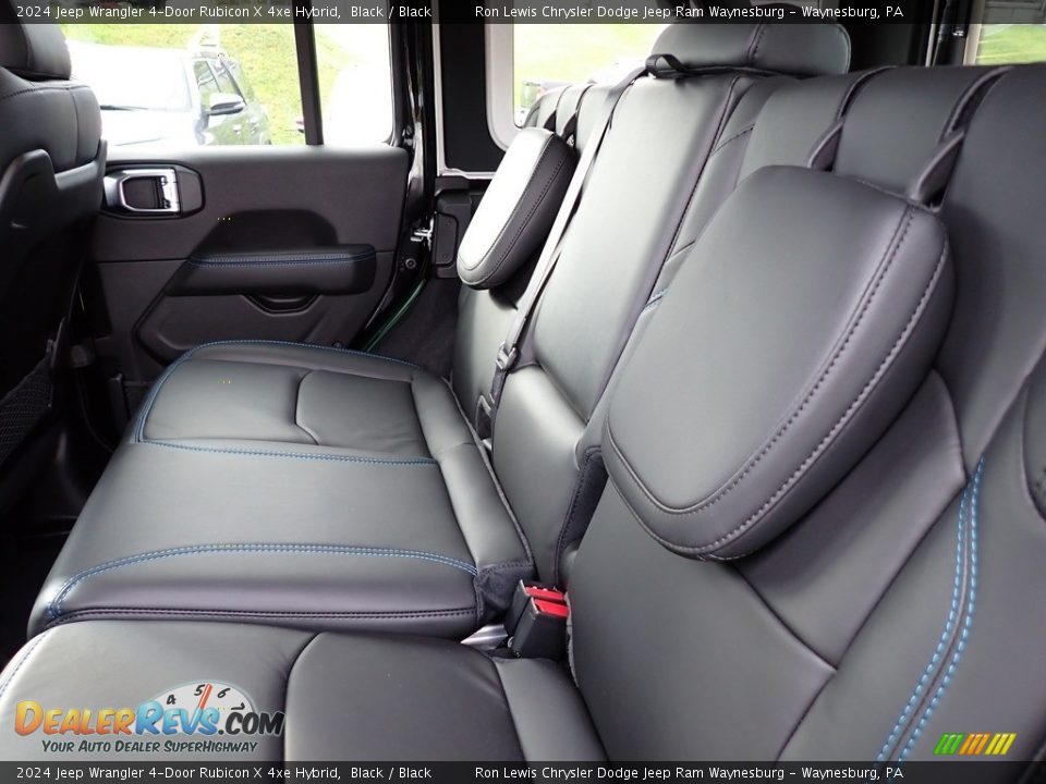 Rear Seat of 2024 Jeep Wrangler 4-Door Rubicon X 4xe Hybrid Photo #12