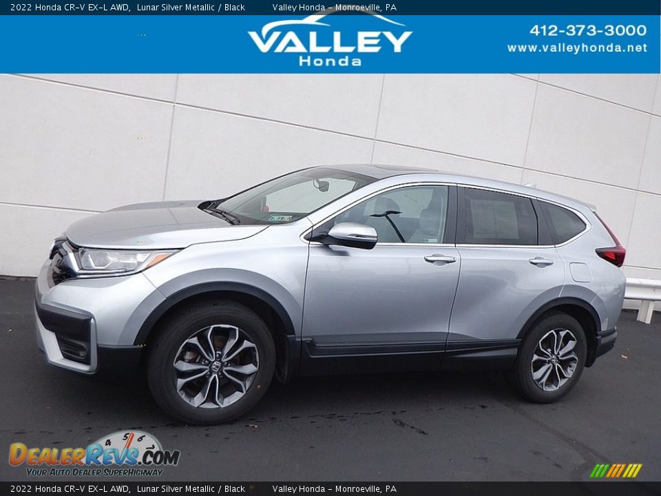 2022 Honda CR-V EX-L AWD Lunar Silver Metallic / Black Photo #2