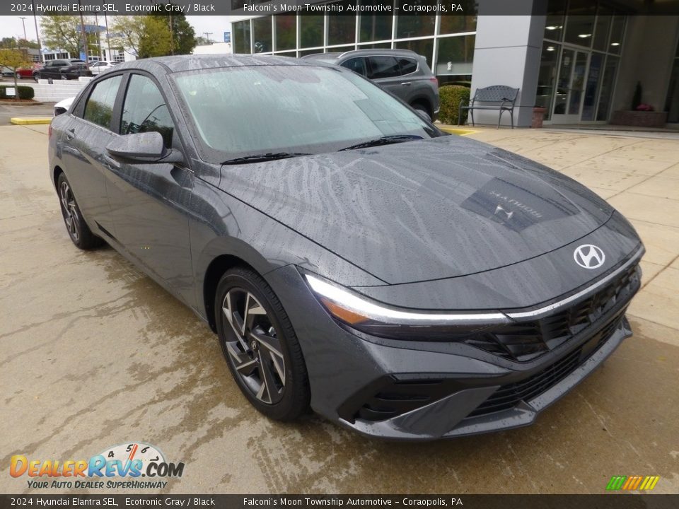 2024 Hyundai Elantra SEL Ecotronic Gray / Black Photo #9