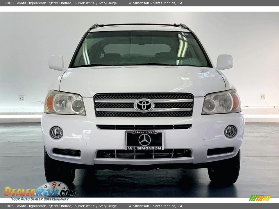 2006 Toyota Highlander Hybrid Limited Super White / Ivory Beige Photo #2