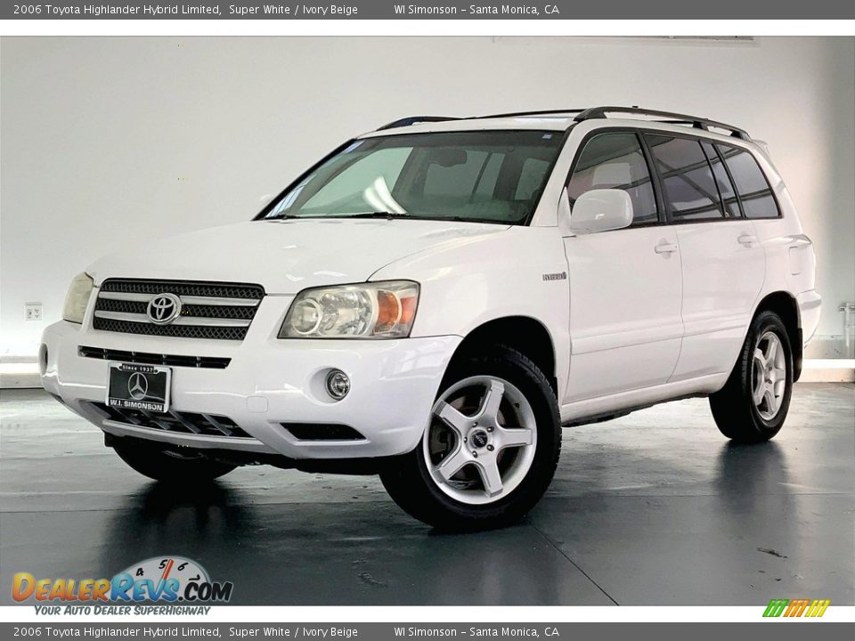 2006 Toyota Highlander Hybrid Limited Super White / Ivory Beige Photo #12