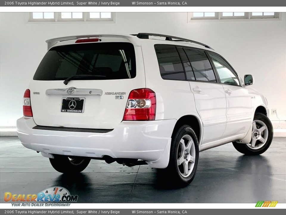 2006 Toyota Highlander Hybrid Limited Super White / Ivory Beige Photo #13