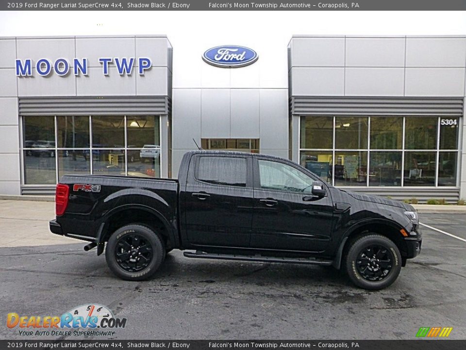 2019 Ford Ranger Lariat SuperCrew 4x4 Shadow Black / Ebony Photo #1