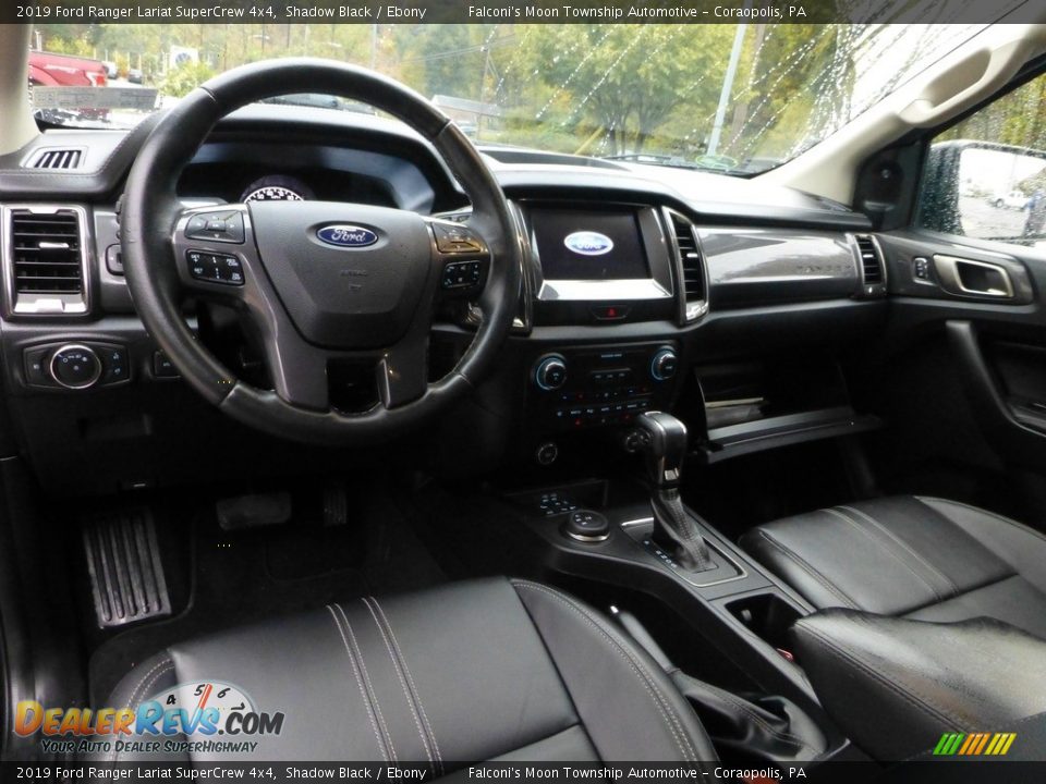 Ebony Interior - 2019 Ford Ranger Lariat SuperCrew 4x4 Photo #19