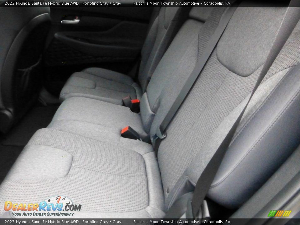 Rear Seat of 2023 Hyundai Santa Fe Hybrid Blue AWD Photo #12