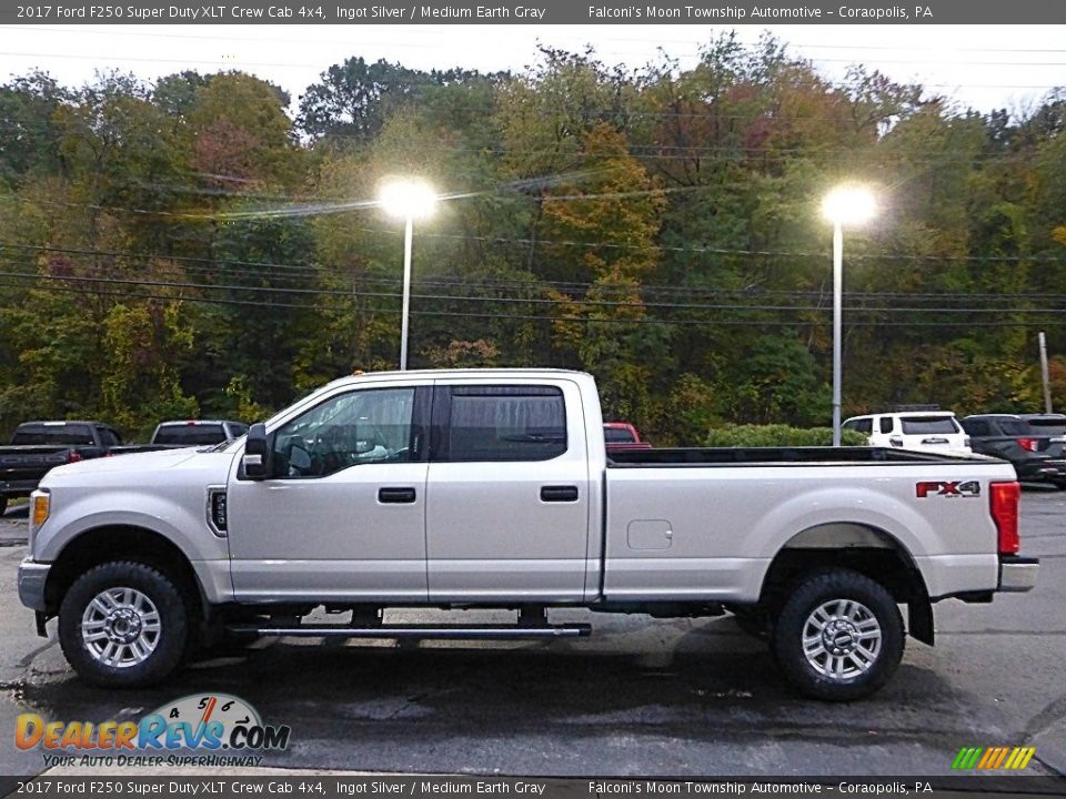 2017 Ford F250 Super Duty XLT Crew Cab 4x4 Ingot Silver / Medium Earth Gray Photo #6