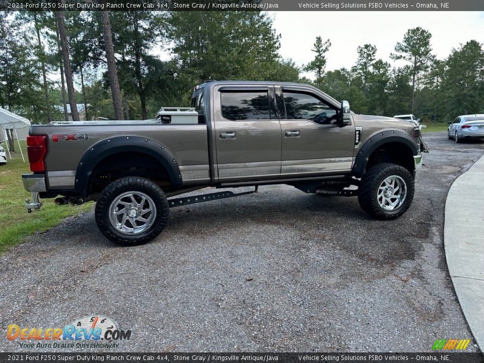 2021 Ford F250 Super Duty King Ranch Crew Cab 4x4 Stone Gray / Kingsville Antique/Java Photo #3