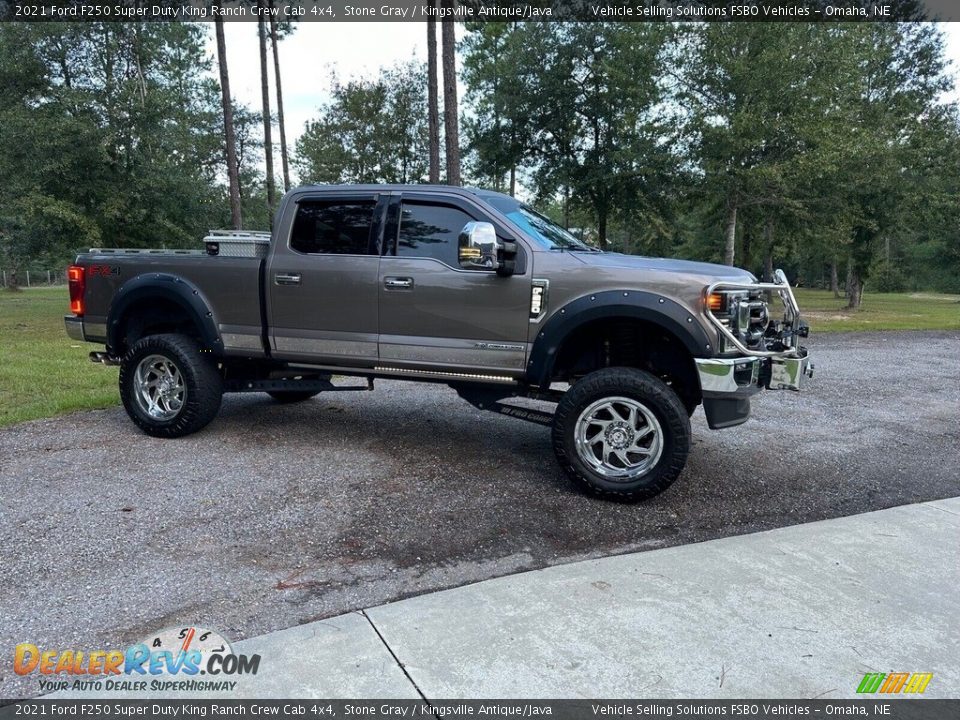 2021 Ford F250 Super Duty King Ranch Crew Cab 4x4 Stone Gray / Kingsville Antique/Java Photo #33