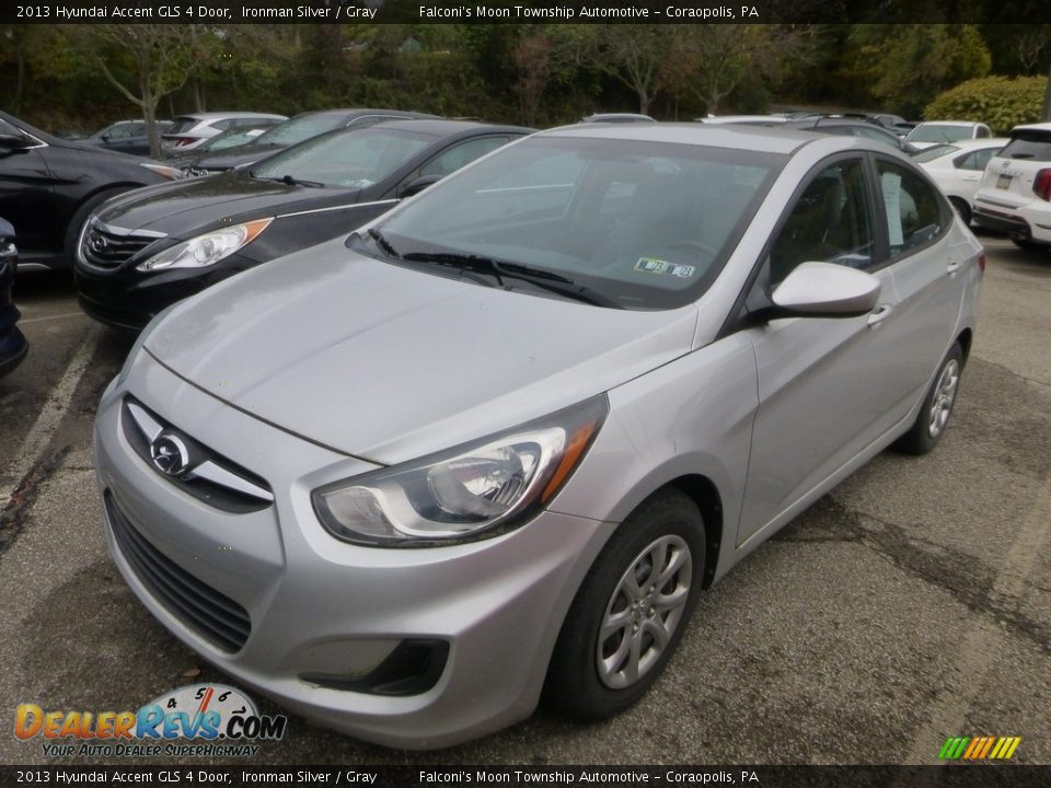 2013 Hyundai Accent GLS 4 Door Ironman Silver / Gray Photo #1