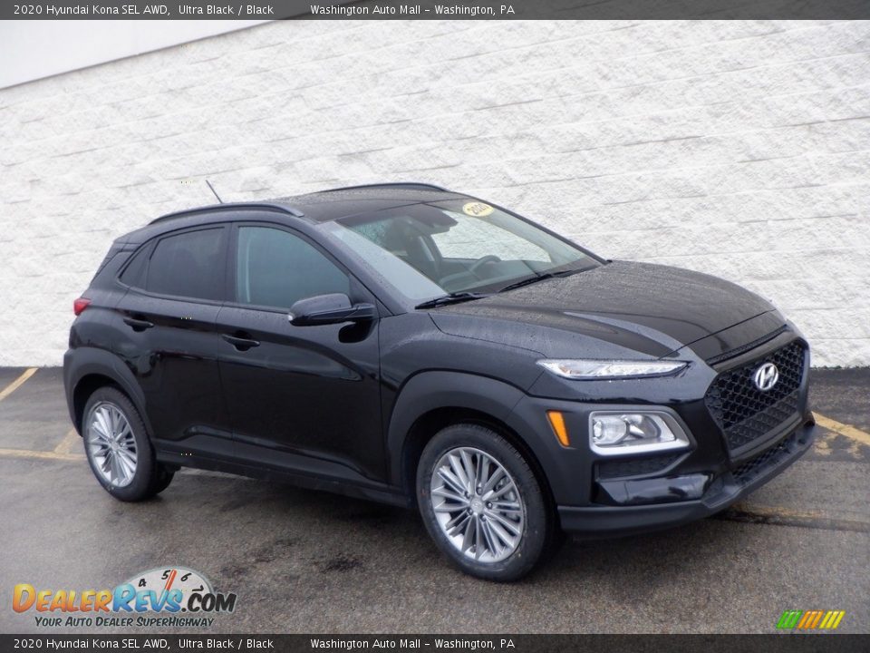 2020 Hyundai Kona SEL AWD Ultra Black / Black Photo #1