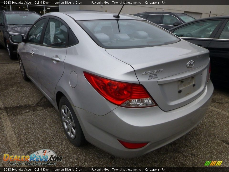 2013 Hyundai Accent GLS 4 Door Ironman Silver / Gray Photo #2