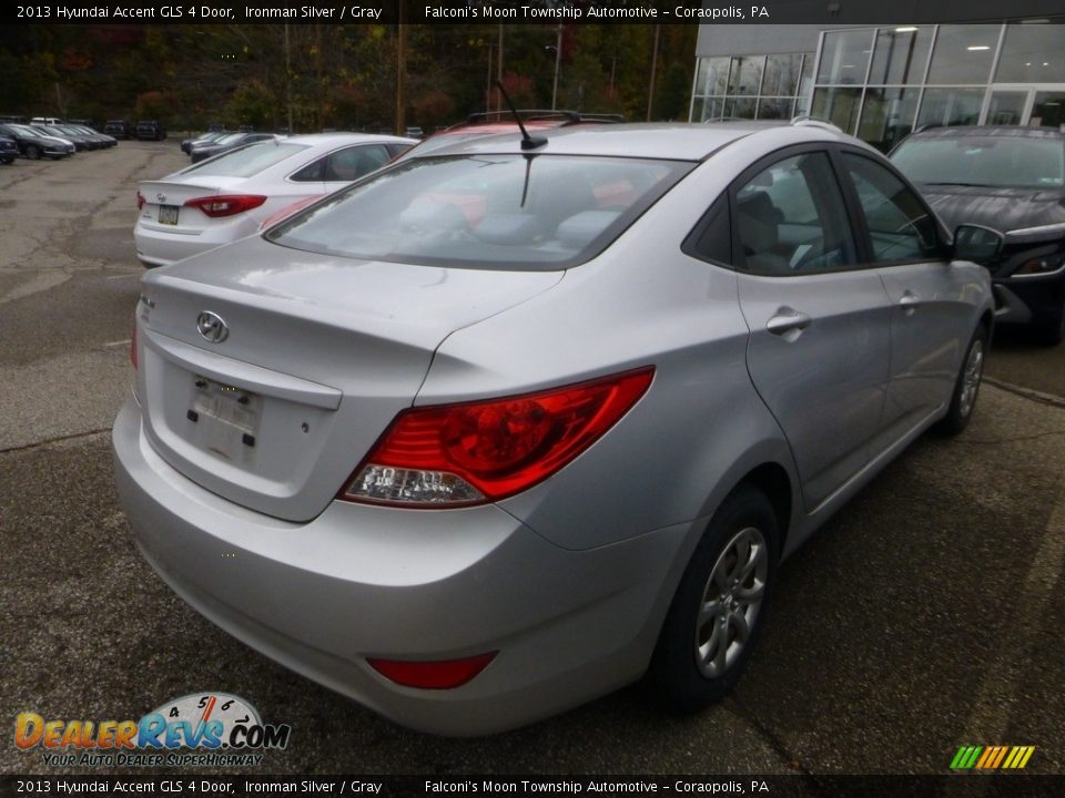 2013 Hyundai Accent GLS 4 Door Ironman Silver / Gray Photo #4