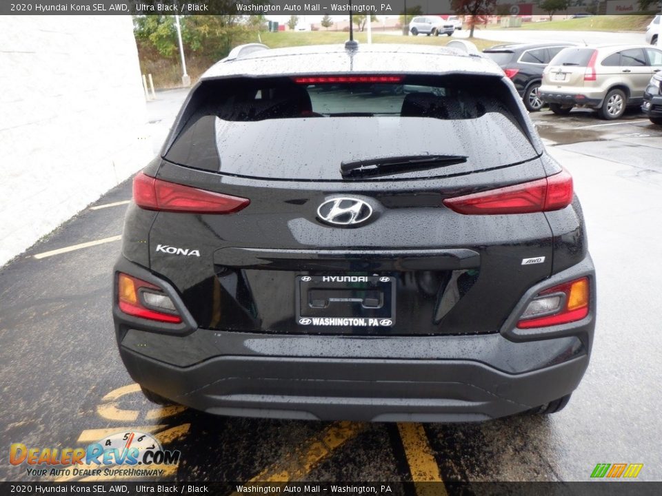 2020 Hyundai Kona SEL AWD Ultra Black / Black Photo #6