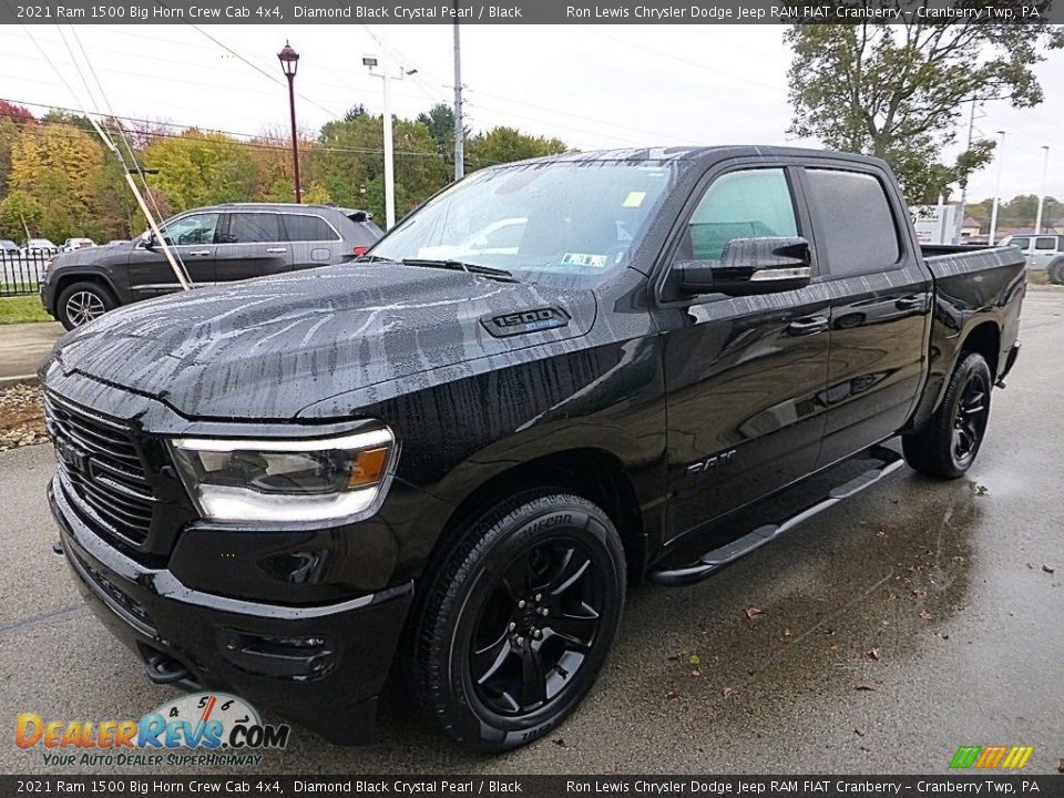 2021 Ram 1500 Big Horn Crew Cab 4x4 Diamond Black Crystal Pearl / Black Photo #6