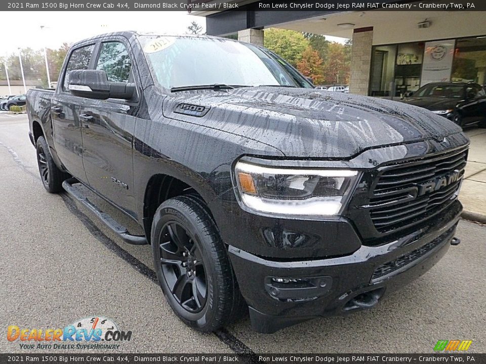 2021 Ram 1500 Big Horn Crew Cab 4x4 Diamond Black Crystal Pearl / Black Photo #8
