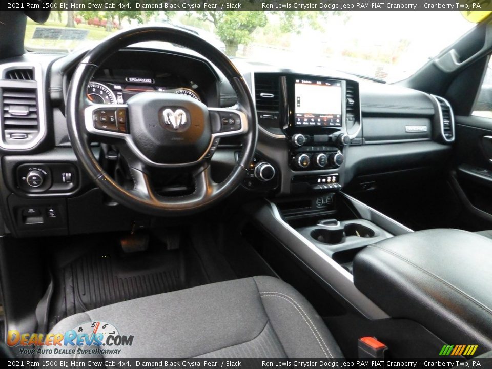 2021 Ram 1500 Big Horn Crew Cab 4x4 Diamond Black Crystal Pearl / Black Photo #12
