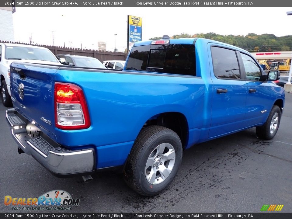 2024 Ram 1500 Big Horn Crew Cab 4x4 Hydro Blue Pearl / Black Photo #6