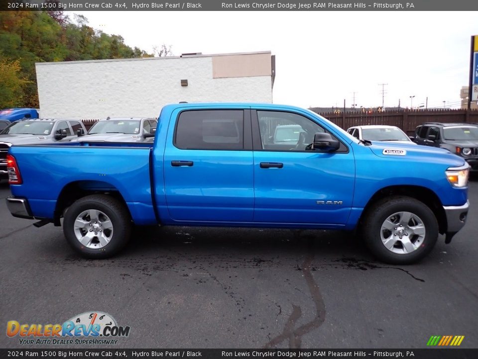 2024 Ram 1500 Big Horn Crew Cab 4x4 Hydro Blue Pearl / Black Photo #7