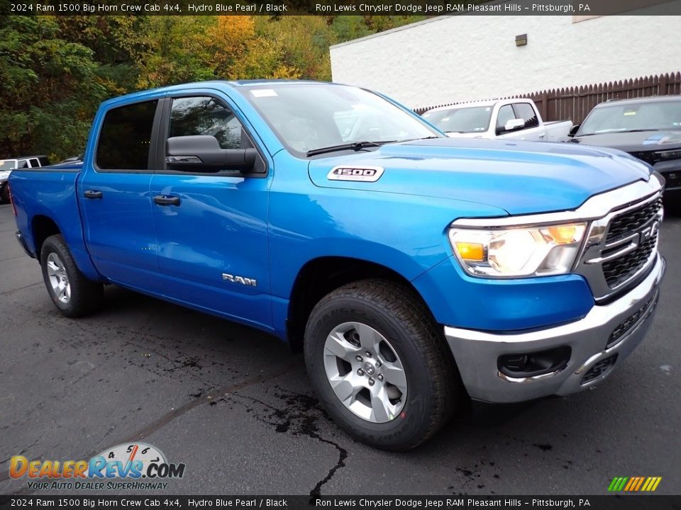 2024 Ram 1500 Big Horn Crew Cab 4x4 Hydro Blue Pearl / Black Photo #8