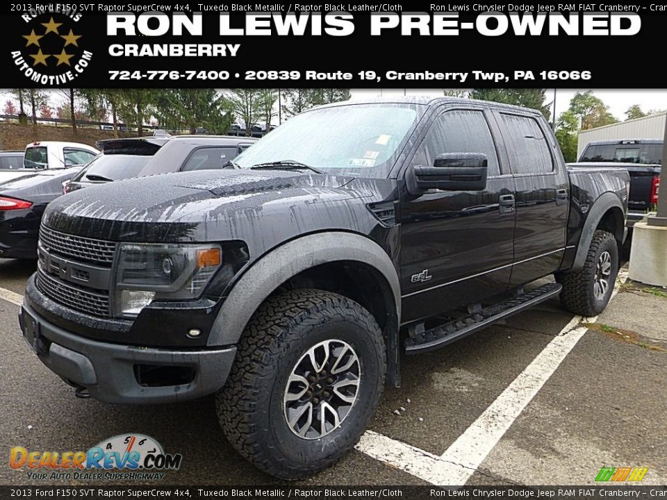 2013 Ford F150 SVT Raptor SuperCrew 4x4 Tuxedo Black Metallic / Raptor Black Leather/Cloth Photo #1