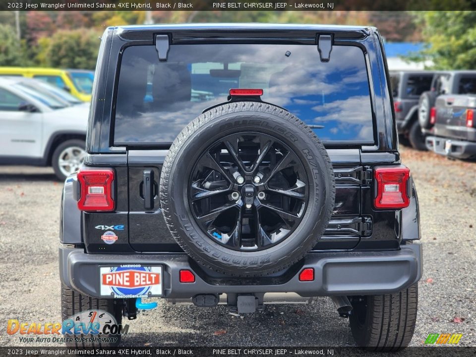 2023 Jeep Wrangler Unlimited Sahara 4XE Hybrid Black / Black Photo #6