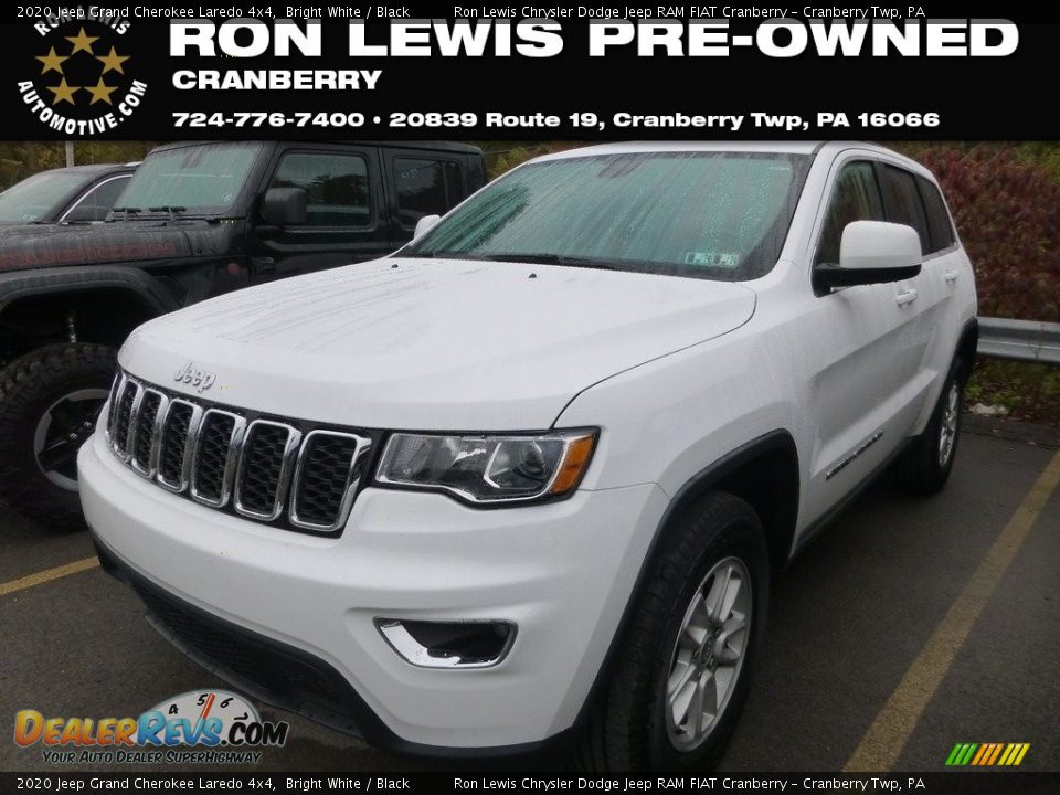 2020 Jeep Grand Cherokee Laredo 4x4 Bright White / Black Photo #1